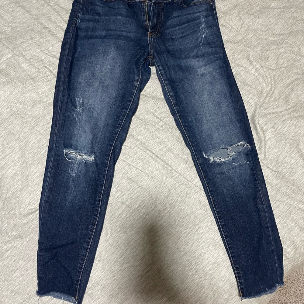 KanCan Dark Blue Distressed Skinny Jeans